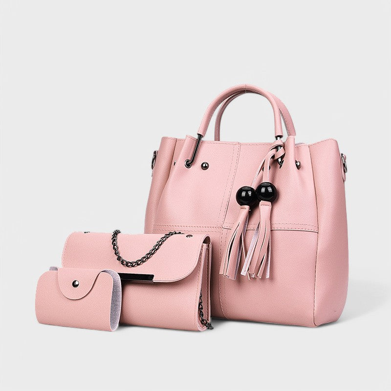 Nora. - 3-teiliges trendiges Taschen-Set mit Quasten