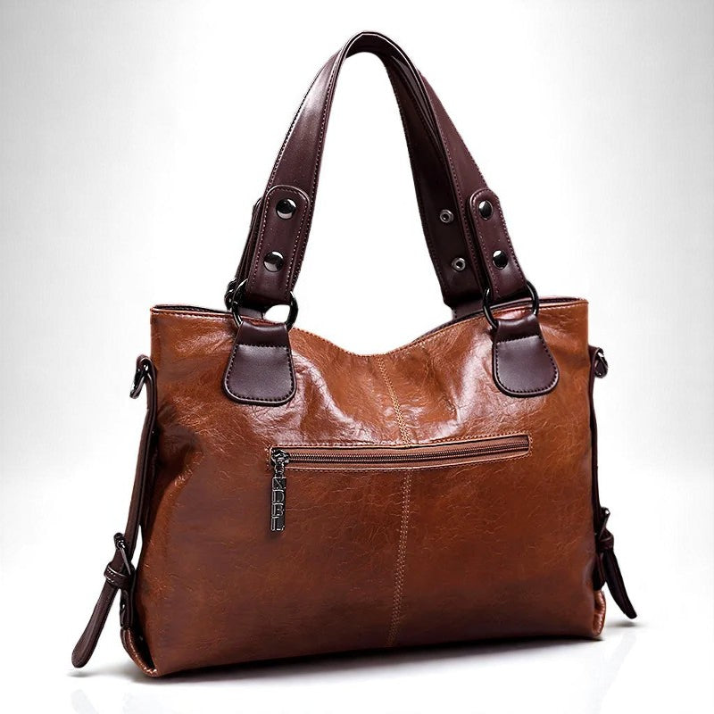 Nora. - Verfeinerte Soft-Leder-Tote-Tasche