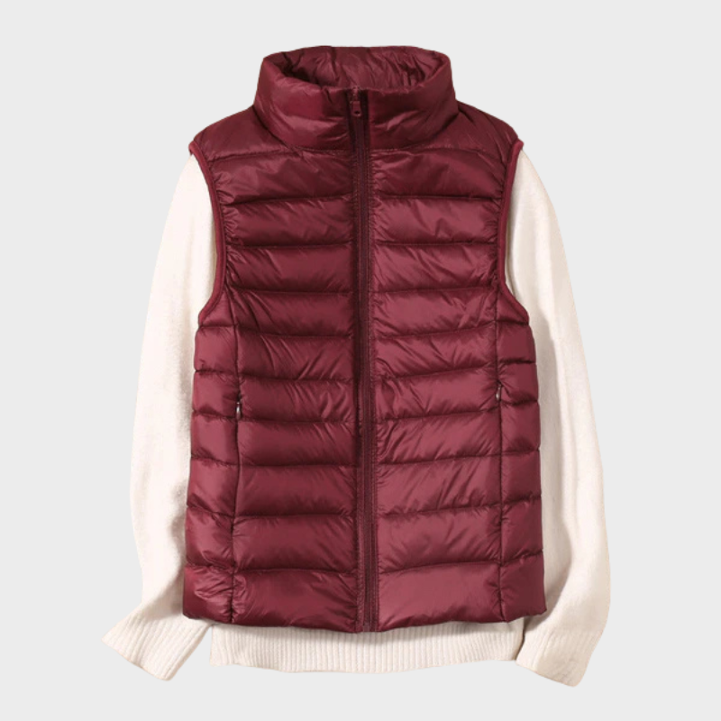 Rhea – Elegante gesteppte Weste mit Reißverschluss