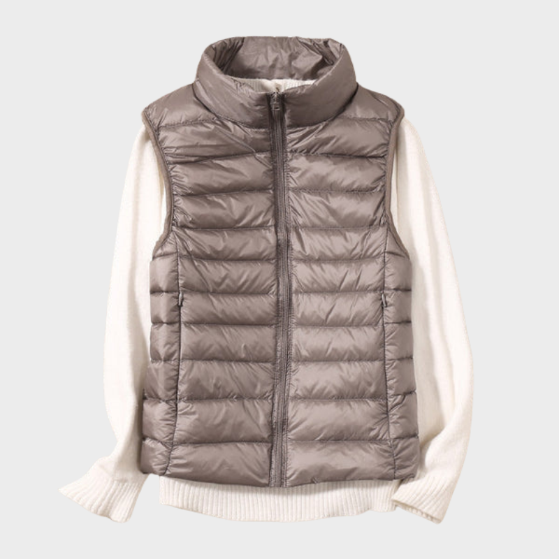 Aria – Vielseitige gesteppte Weste mit Reißverschluss