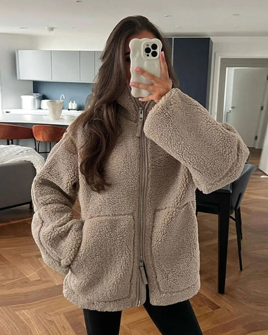 Penelope - Pufferjacke aus weichem Teddy