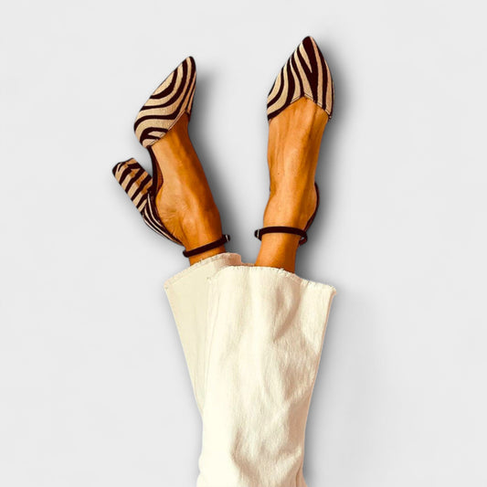 Zebrina – Statement Heels mit Zebra Print