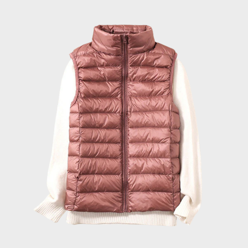 Elina – Elegante gesteppte Weste mit Reißverschluss