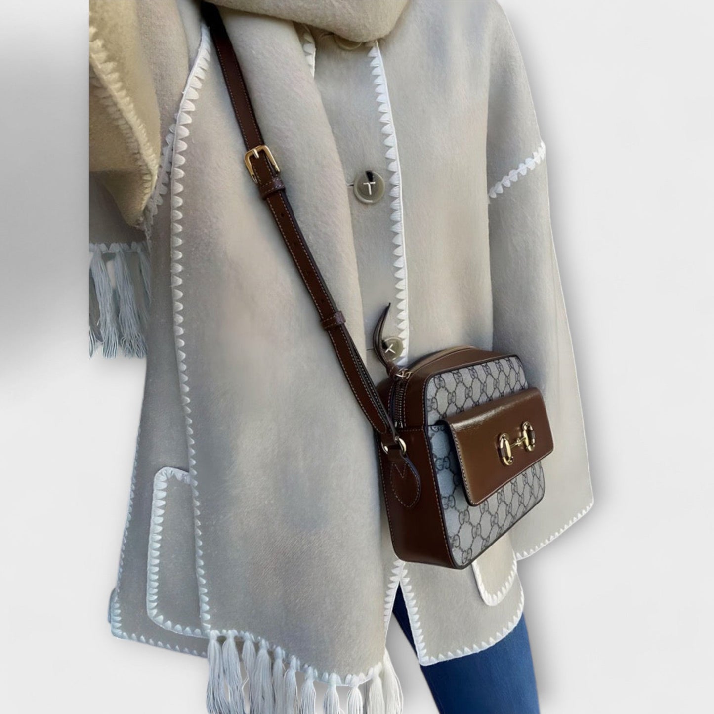 Chanel - Stilvoller Schal-Mantel