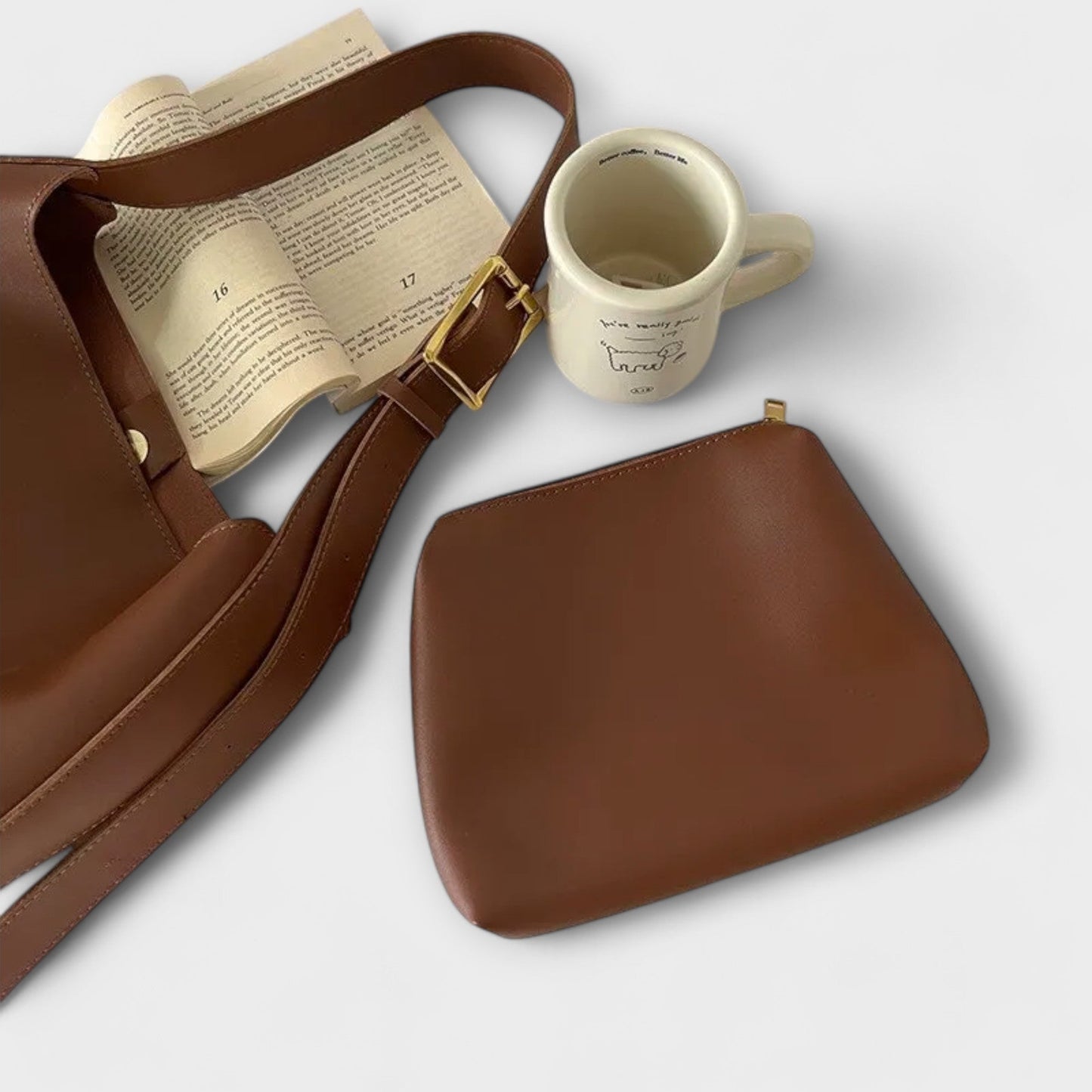 Nora. – Elegante Schultertasche aus Leder