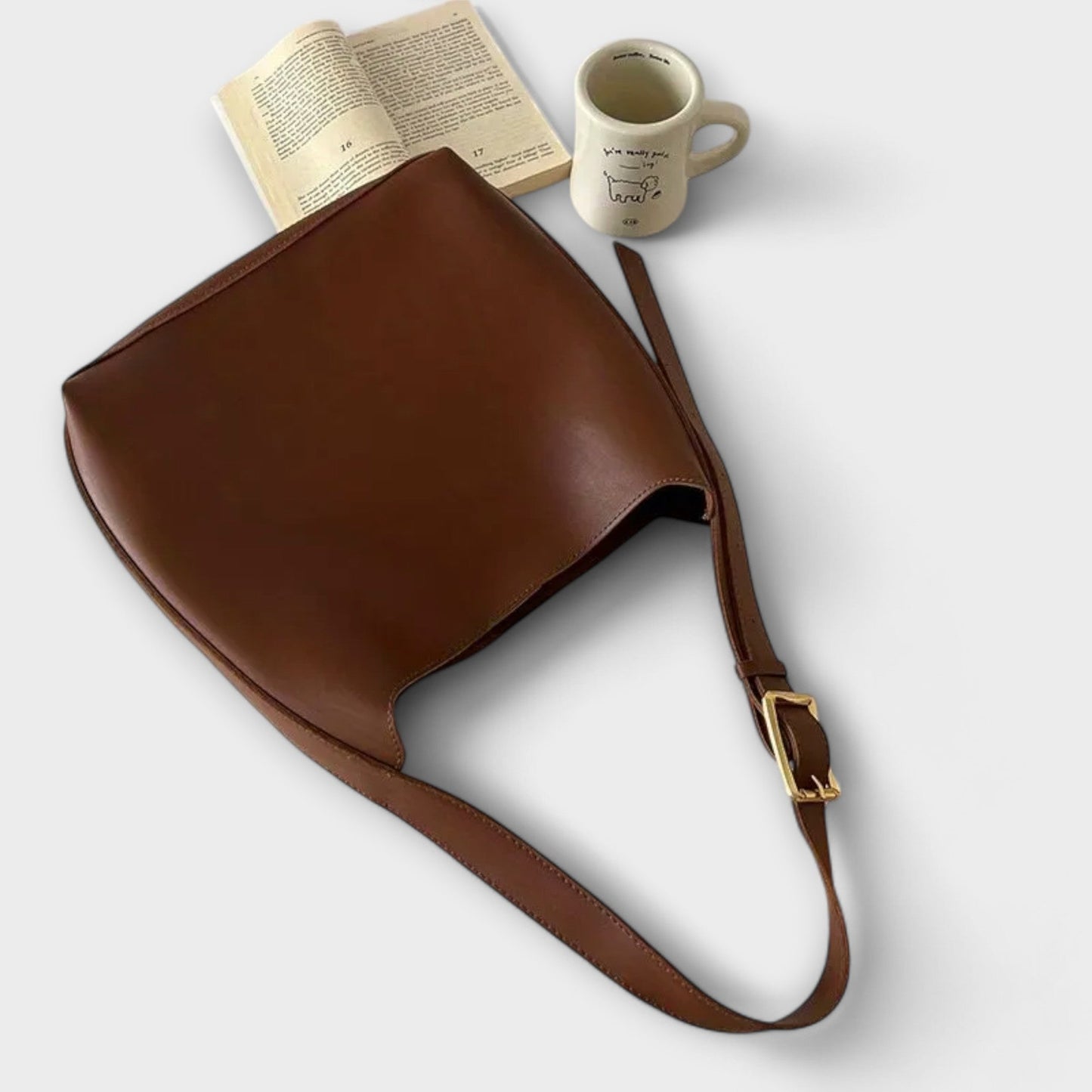 Nora. – Elegante Schultertasche aus Leder