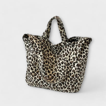 Nora. - Stylische Leopard-Print-Tasche