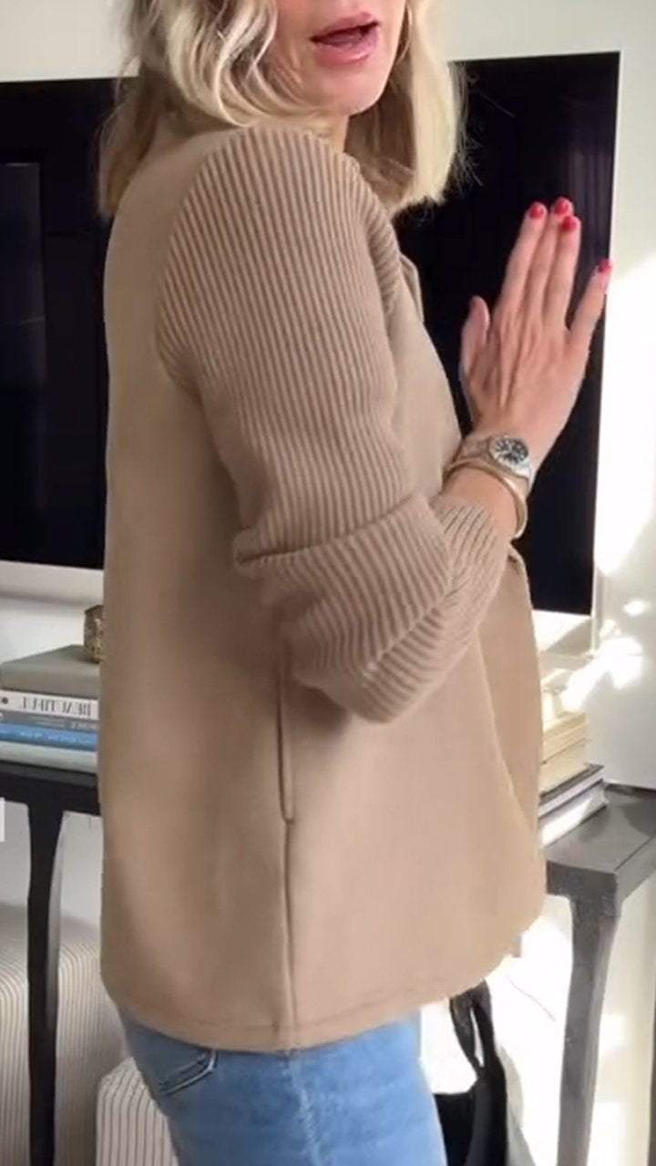 Amelia™ | Eleganter Blazer mit Strickärmeln