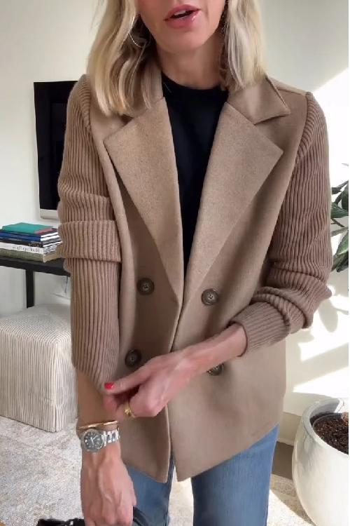 Amelia™ | Eleganter Blazer mit Strickärmeln